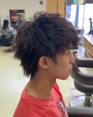 メンズ 韓国レイヤー/センタ ーパート/坂本翔のヘアスタイル