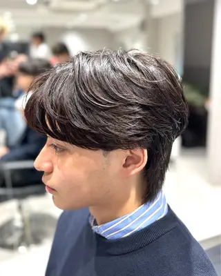 パーマ メンズ 曲がる縮毛/カルマパ ーマ/池袋/横村大全のヘアスタイル