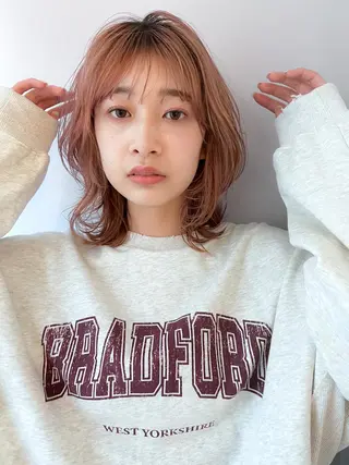ミディアム カラー ✨カラー支持No.1 🧸ワキ カナコ🧸のヘアスタイル