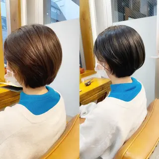 ショート カラー newline銀座所属・👑銀座ショート/ 絶壁補正/金子涼👑のヘアスタイル