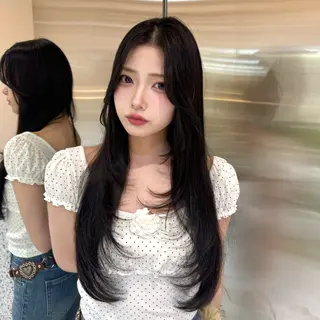 ロング 🎀しゅな/韓国 レイヤー/透明感♡のヘアスタイル