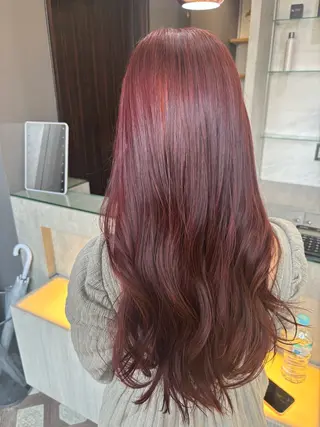 ロング ブリーチなしWカラー ヘアセット菜希のヘアスタイル