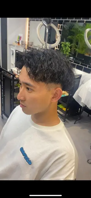ショート パーマ ヘアアレンジ メンズ men'slapis YUTOのヘアスタイル