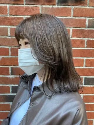 ミディアム 髪質改善韓国レイヤー SHIORI🦋のヘアスタイル