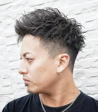 ショート パーマ LAVIE NEW STANDARD BARBER HANARE所属・KUTSUKAKE YUTOのヘアスタイル