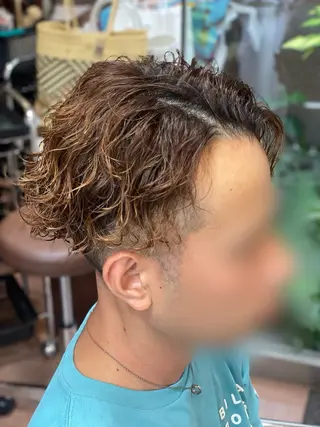 ショート パーマ メンズ 田中 美空のヘアスタイル