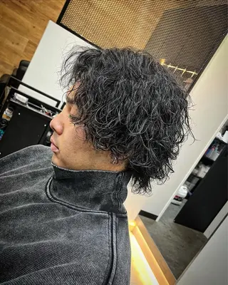ミディアム パーマ ヘアアレンジ メンズ men'slapis YUTOのヘアスタイル