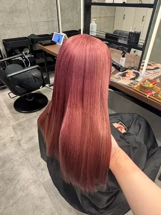 カラー 暖色/ハイトーン/ カラー/HBLのヘアスタイル