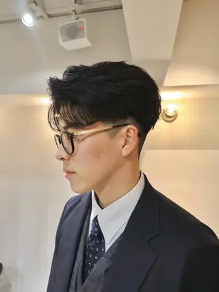 パーマ メンズ 心櫻/メンズパーマ/ ニュアンス/フェザーのヘアスタイル