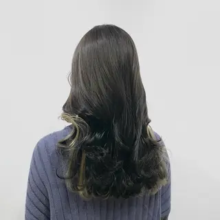 ロング カラー ヘアアレンジ キヨミ 韓国レイヤーカットのヘアスタイル