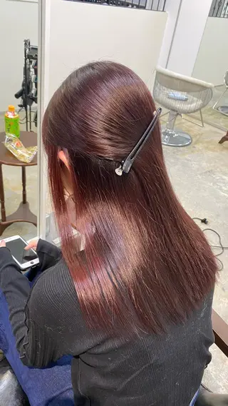 セミロング カラー souco/ moenoのヘアスタイル