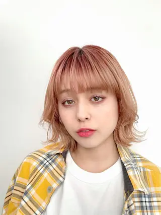 ミディアム カラー 笠原 健人のヘアスタイル