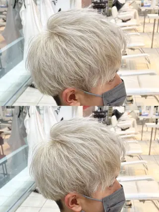 ショート カラー メンズ センターパート職人 店長/TSUBASAのヘアスタイル