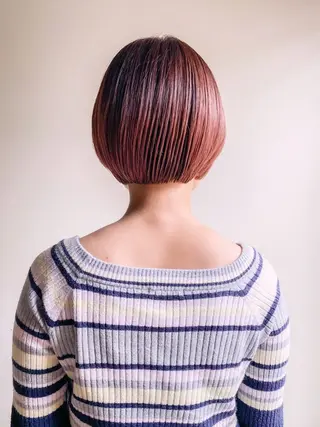 ショート カラー 板谷みさき /艶ボブ/藤沢美容室のヘアスタイル