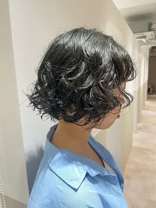 ショート パーマ 🍀ナガヤマ ヒデアキ🍀のヘアスタイル