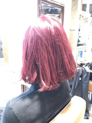 ミディアム カラー サロンドミルク 原宿のヘアスタイル