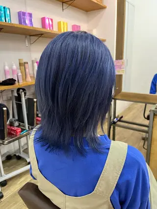 セミロング カラー 似合わせ/ブリーチ/ 髪質改善/ミクෆ‪のヘアスタイル