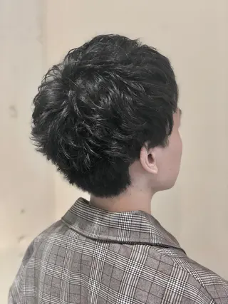 ショート カラー パーマ ヘアアレンジ メンズ 【ツヤ髪美容師】 ツダケイスケのヘアスタイル