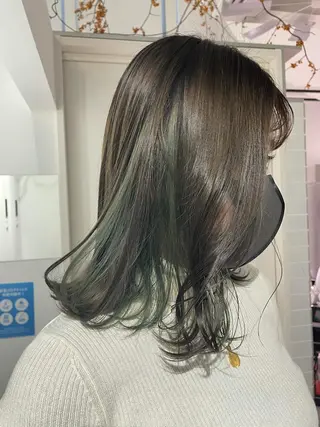 ミディアム miyu ハイトーン/レイヤーのヘアスタイル