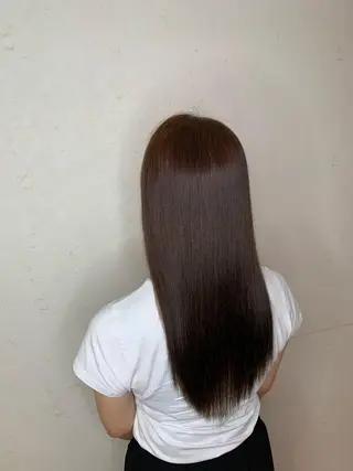 ロング パーマ 小島嵩人 縮毛矯正 髪質改善のヘアスタイル