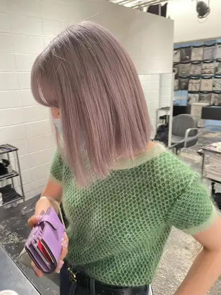 ミディアム カラー ヘアアレンジ 艶ハイトーン/ヘア アレンジAYAKAのヘアスタイル