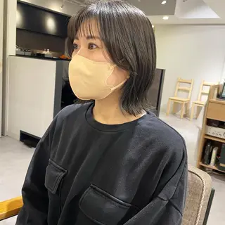 ショート カラー レイヤーパーマ＊ 顔まわり似合わせのヘアスタイル