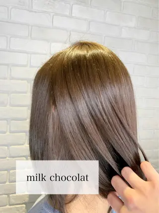 ミディアム カラー 髪質改善/縮毛矯正 艶カラー/珠聡のヘアスタイル