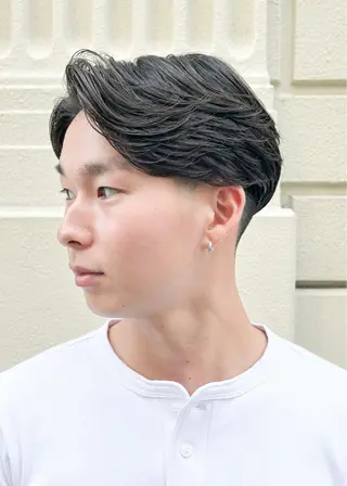 ショート パーマ メンズ DAD　BARBERSHOP所属・三宮メンズカット ヨシイッキのヘアスタイル