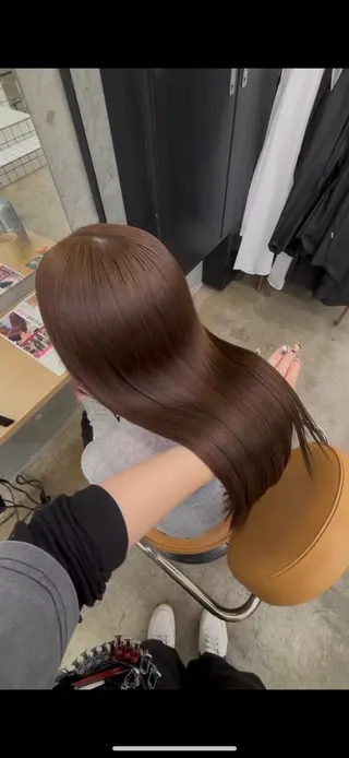 ロング カラー ダメージレスカラー 縮毛MISAKI🦋のヘアスタイル