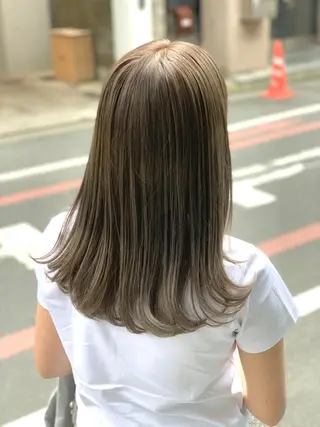 セミロング カラー ヘアアレンジ Recess hair所属・川内 政人のヘアスタイル