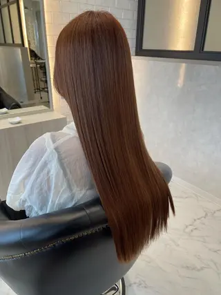 ロング カラー &chaLme   心斎橋所属・emi/髪質改善/ 韓国風/艶カラーのヘアスタイル