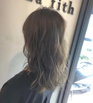 セミロング カラー lafithhair ruu.南本庄のヘアスタイル