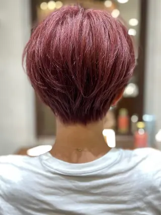 ショート カラー 🎀大川 錬🎀 ブリーチなしWカラーのヘアスタイル