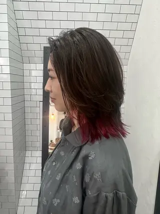 ミディアム カラー 妙見 知洋のヘアスタイル