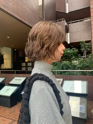 ミディアム パーマ ハッシュカット/ MAYAのヘアスタイル