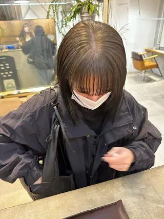 ミディアム カラー REINA☁️透明感 カラー/ぷつっと♡のヘアスタイル