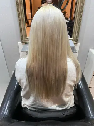 ロング カラー 髪質改善/縮毛矯正/ デザインカラー/知念のヘアスタイル