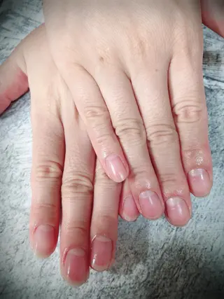 ネイル 北浦和 自爪育成ケアのネイルデザイン