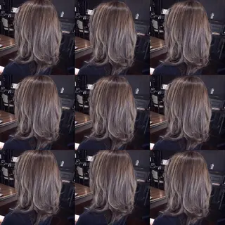 ミディアム カラー 吉本 yoshimotoのヘアスタイル