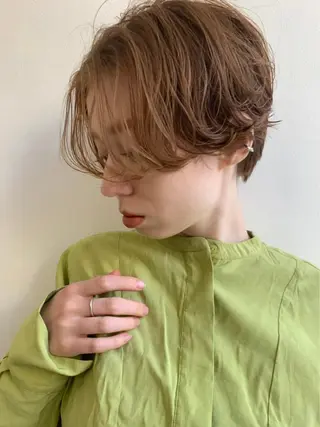 ショート カラー nishido ハイライト/海外ヘアのヘアスタイル