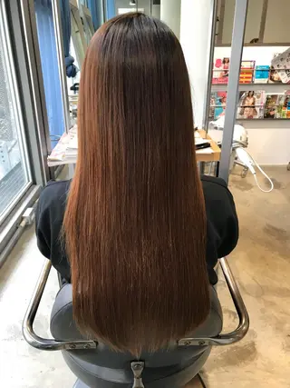 セミロング パーマ 濱岡 恭子のヘアスタイル