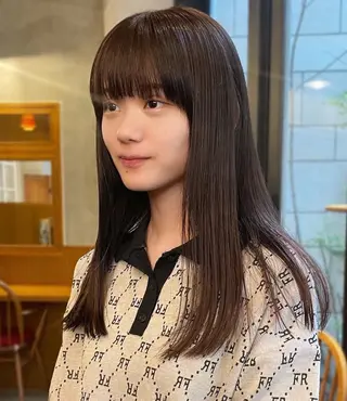 セミロング カラー tete nico所属・似合わせ/ヘアカラー nanami🌸のヘアスタイル