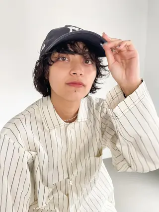 ミディアム カラー パーマ CEINE OURのヘアスタイル