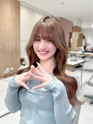 ロング カラー 韓国ヘア/レイヤー/ 顔まわり/りょーとのヘアスタイル