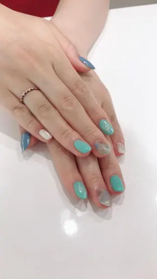 ミディアム カラー パーマ due hair 京都駅前店 MILBON オージュア認定サロン【デューヘアー】所属・ハイトーンブリーチ 土坂 由志【京都】のヘアスタイル