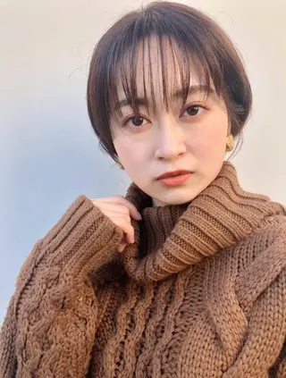 ショート カラー 【韓国ヘア×透明感 カラー】笹谷 莉未のヘアスタイル