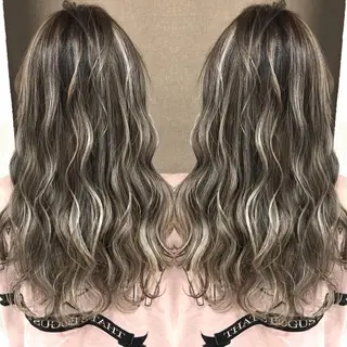 セミロング カラー 井上 一平のヘアスタイル