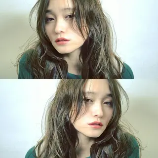 セミロング ロング カラー パーマ ヘアアレンジ OKAMOTO SUSUMUのヘアスタイル