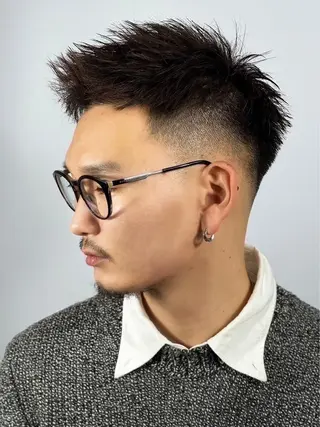 ショート カラー パーマ メンズ HIRO GINZA 池袋サンシャイン通り店所属・とづか さきのヘアスタイル