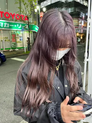 ロング カラー 💖デザインカラー/ タダ ハナカ💖のヘアスタイル